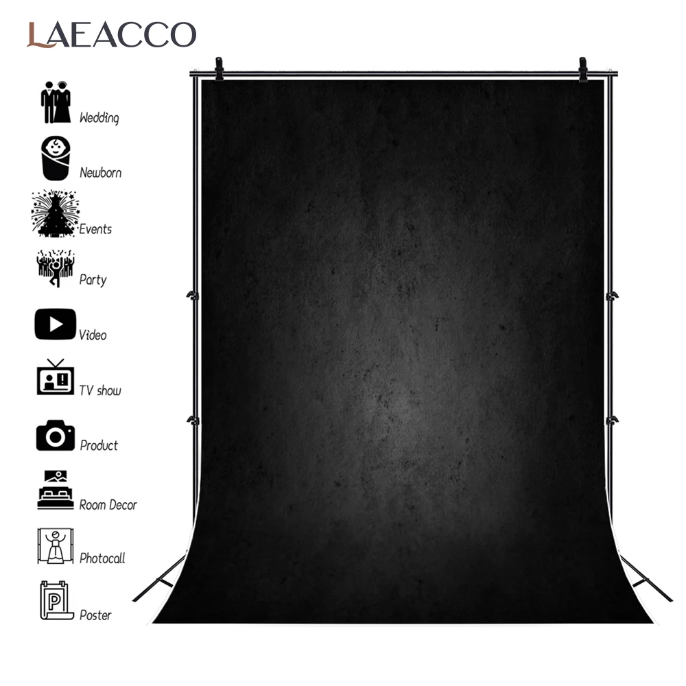 

Laeacco сплошной цвет черный градиент фотография фон день рождения звезды портрет ПЭТ малыш шоу пользовательский фон для фотостудии