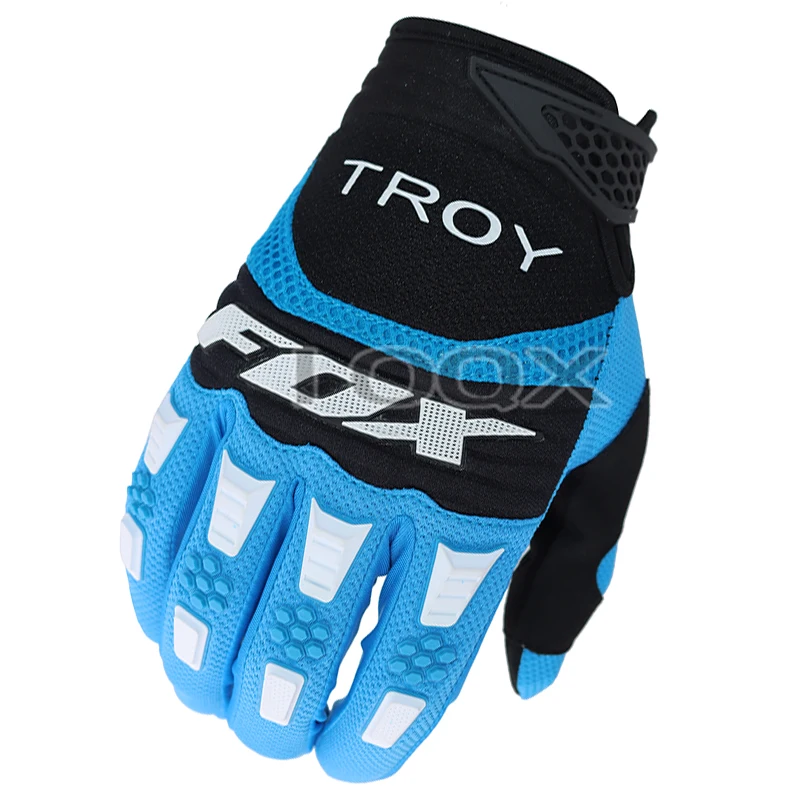 

Бесплатная доставка, черные перчатки для горных гонок Troy Fox MX Pawtector, мотоциклетные велосипедные перчатки для езды по бездорожью MTB DH