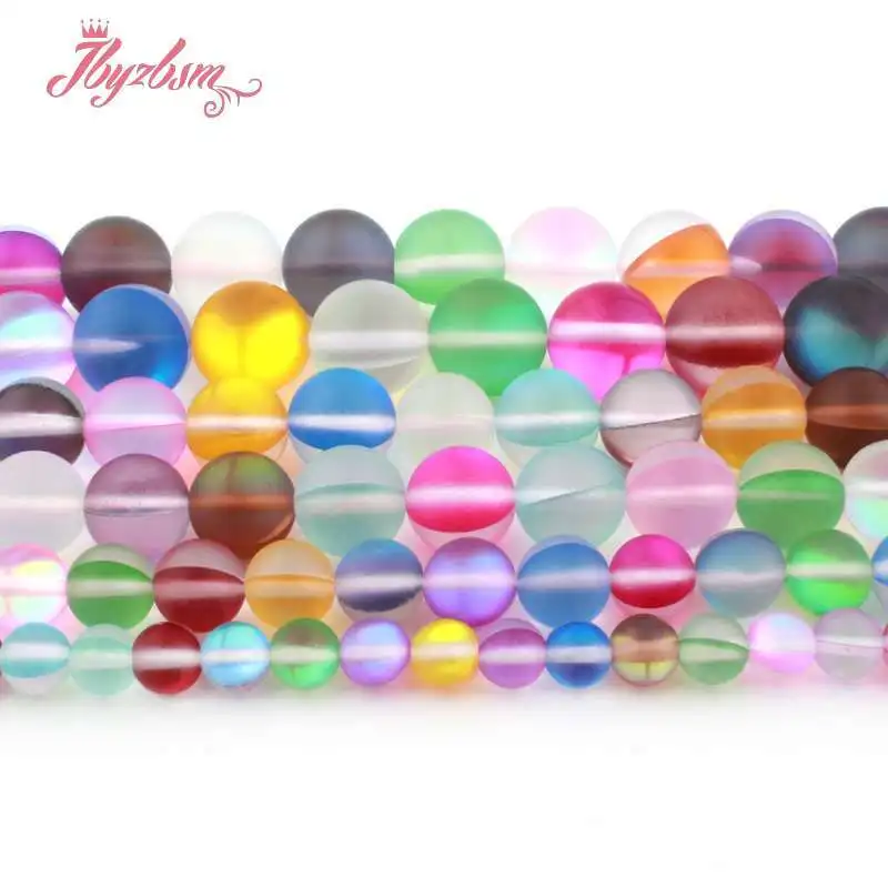 

Matte Frost Rainbow Labradorite Spectrolite Natural Stone Beads 6/8/10MM Round Spacer Beads for Jewelry Making Bracelets DIY 15"