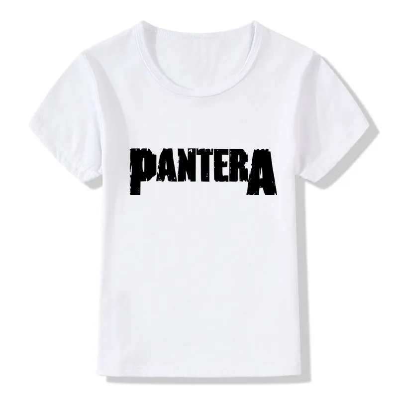 Детские футболки с принтом логотипа Pantera детские летние топы для девочек и