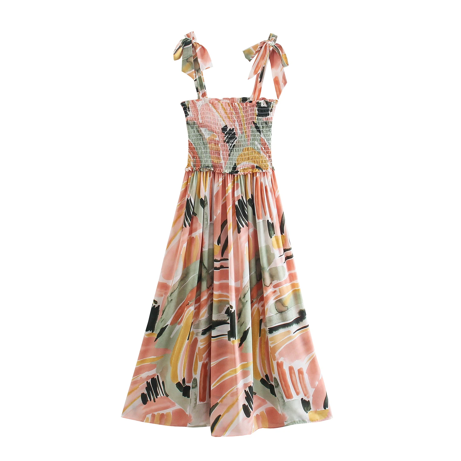 

JC·KILIG 2021 Watermark Bow Tie Dress WW8012