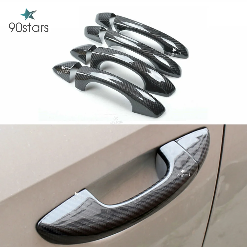 Наклейка на автомобильную ручку из сухого углеродного волокна для Volkswagen VW Golf Mk 6 7