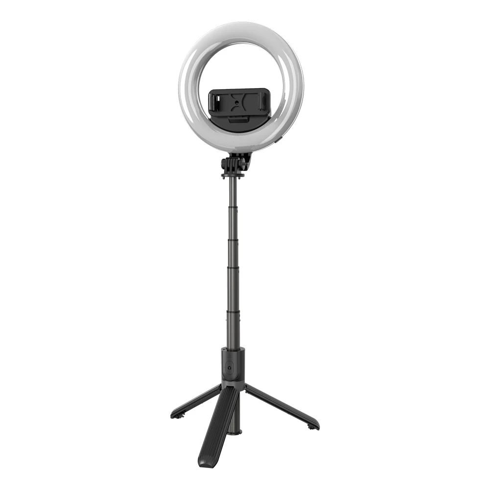 

Creative Selfie Stick 5 inch LED Ring Lamp Portable Mobile Phone Camera Stand Tripod Fill Light for Live Streaming