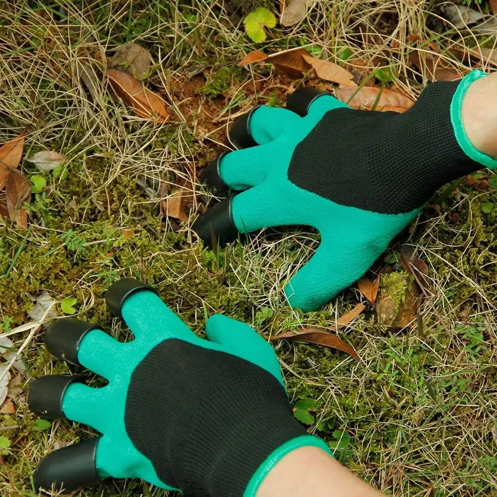 4/8 ручной когти ABS Пластик садовые резиновые перчатки для садоводства копания
