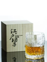 chamvin japanese edo kiriko whiskey crystal whisky cup cappie xo brandy snifter limited wooden gift box