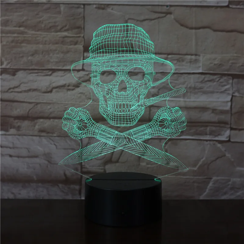 3d светодиодная лампа в виде черепа атмосферные ночники с сенсорным датчиком для