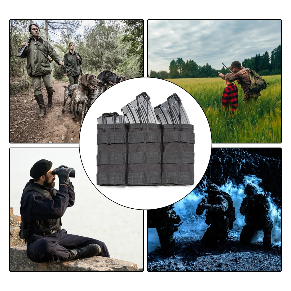 Molle подсумок Тактический Двойной тройной военный Пейнтбольный жилет для техники охотничьи принадлежности Универсальный Mag сумка картридж