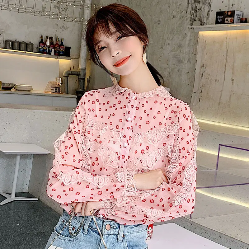 Женская блузка с длинным рукавом элегантная повседневная офисная рубашка