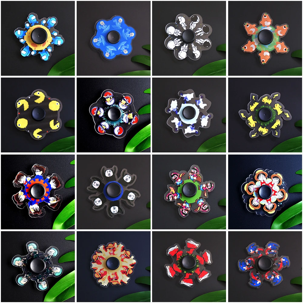 

3D Fingertip spinner animation dynamic spinner children adult compression toys DIY color mandala crafts