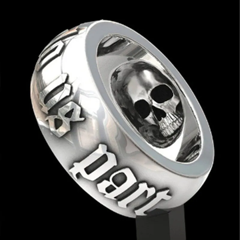 Hasta que la muerte nos separe de хип-хоп para hombres calavera Punk anillos regalo | Украшения и аксессуары
