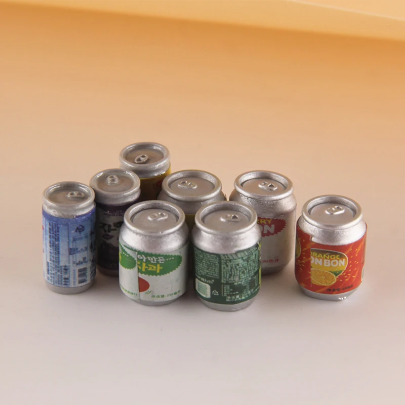 

5 шт. в наборе, кукольный дом, кухонные содовые банки для пива, модель бокала для вина для ob11, аксессуары для кукол, украшение, подарок на день ...