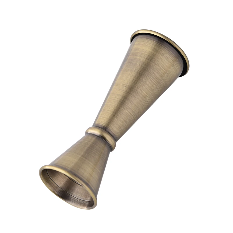Премиум Двойной Конец Jigger 1/2 OZ в зеркале медь золотой и черный покрытием барная