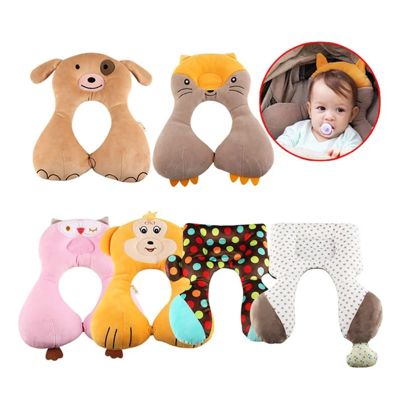 

Child Kids Car Safety Seat Pillow Cute Cartoon Cotton Car Pillow Anti-Friction Neck Protection Rest Support Auto Accessories
