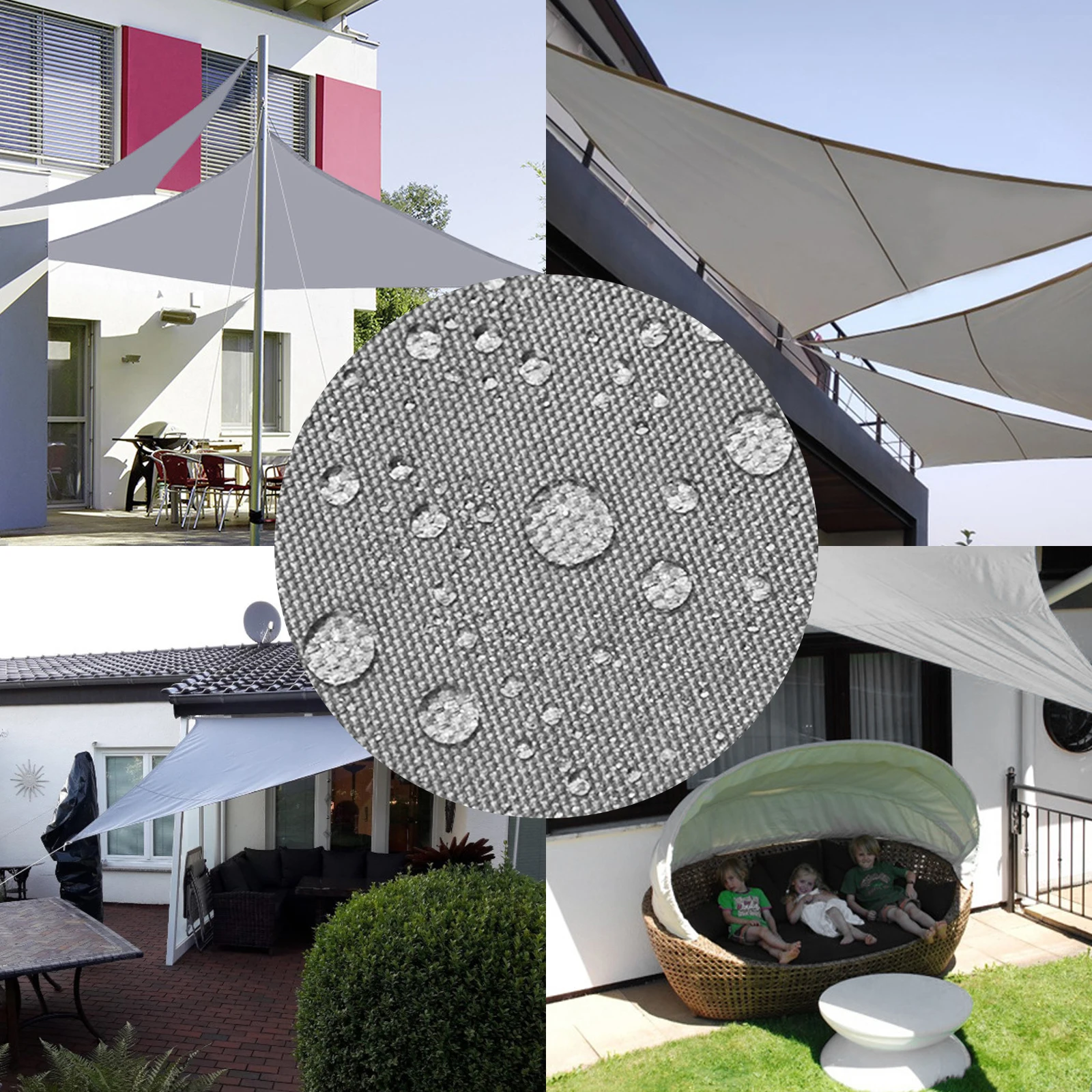 Водонепроницаемый прямоугольный садовый навес с большим оттенком