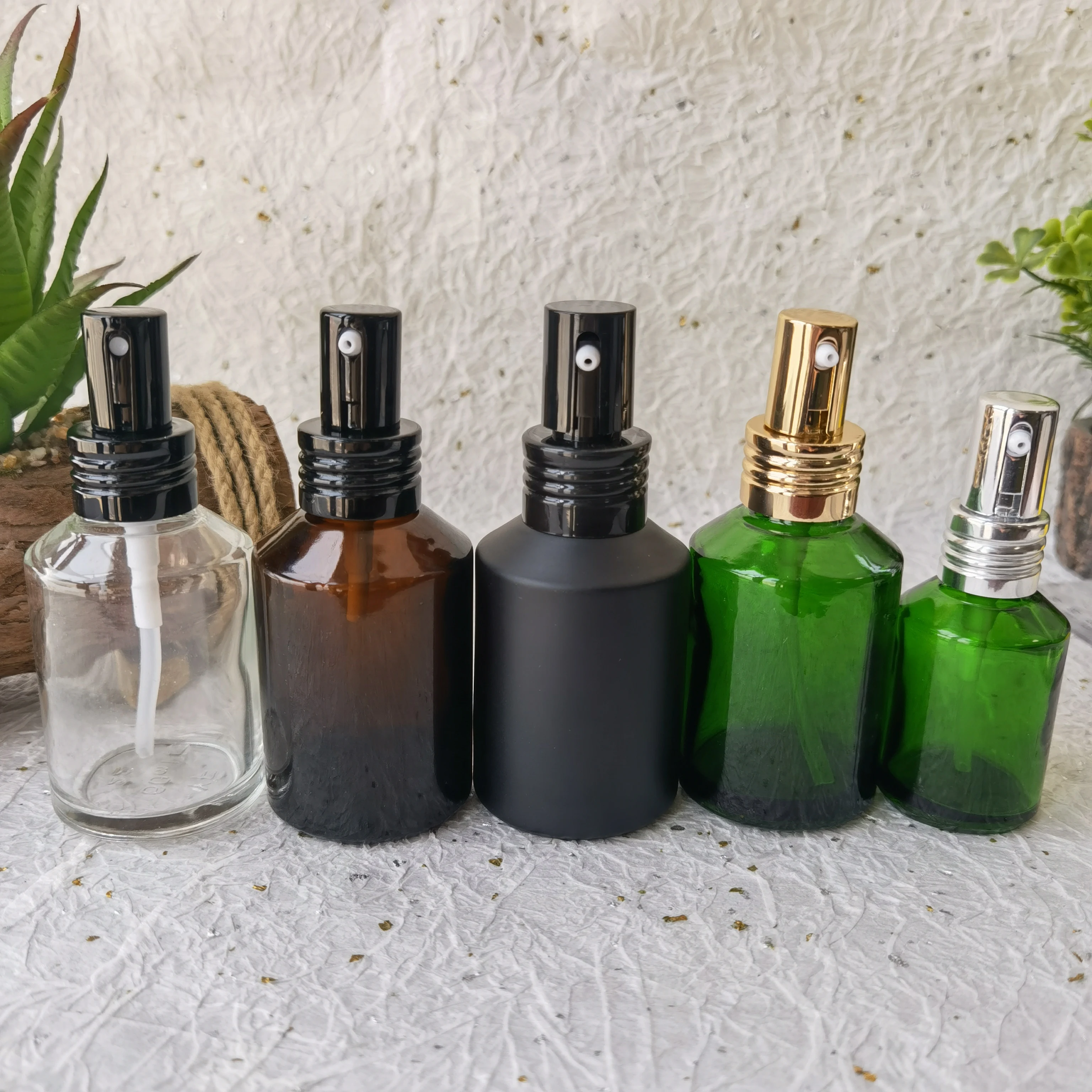 5pcs Shipping Free Empty Refillable Perfume Bottle Glass Cosmetic Lotion Container Packaging Jar Spray Bottles