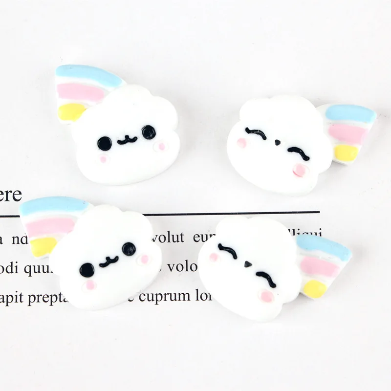 Кавайные Симпатичные Мультяшные облака плоская спина кабошон сделай сам