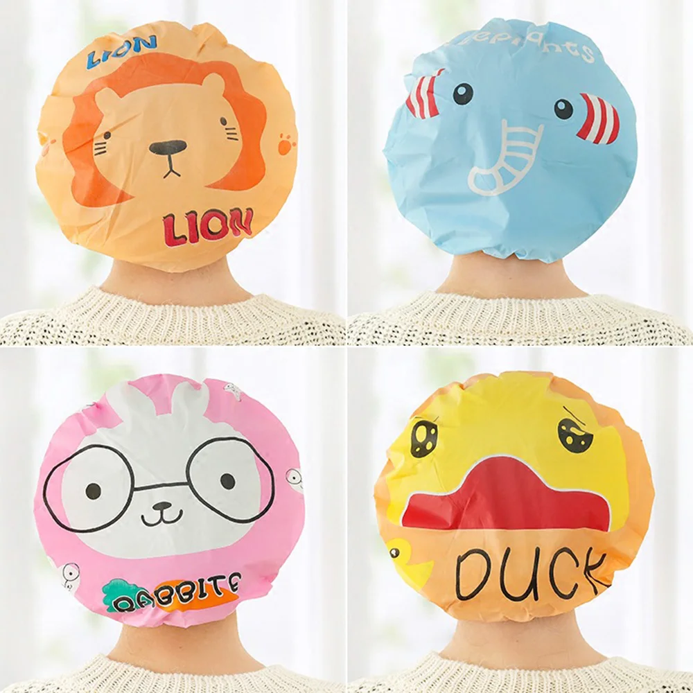 Симпатичная мультипликационная водонепроницаемая шапочка для душа