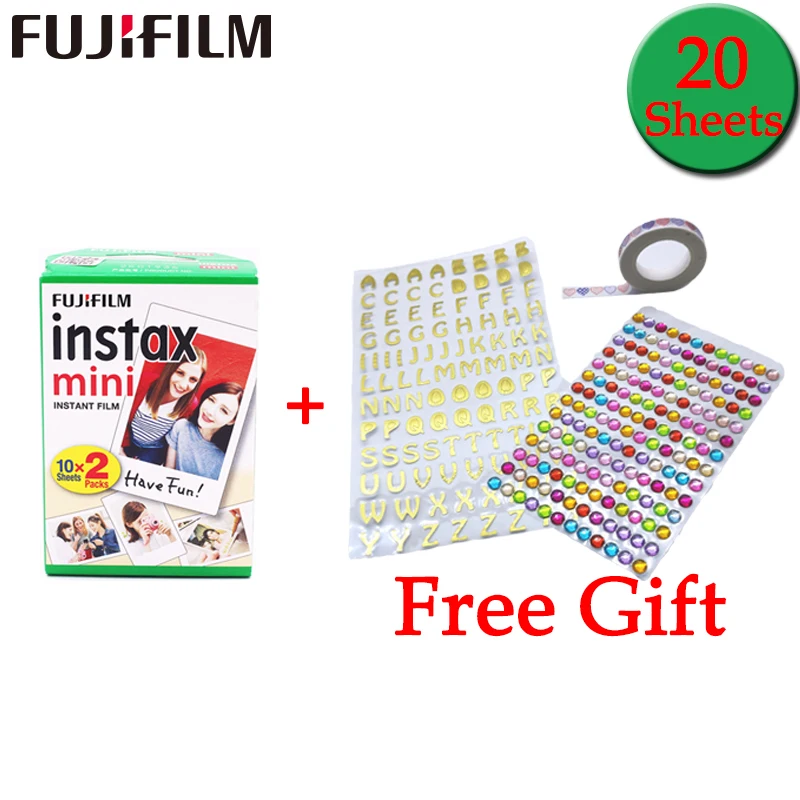 20-100 листов Fuji Fujifilm instax white Color Edge Fims для instax mini 8 9 7s 90 25 50 sp1 фотобумага с бесплатным подарком
