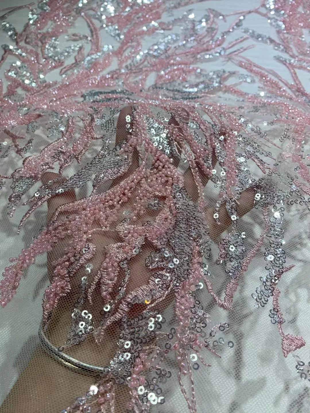 

2022 французская Высококачественная Тюлевая сетчатая кружевная ткань для Нигерии, свадебной вечеринки, африканская кружевная ткань с блестк...