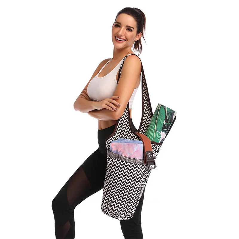 

Yoga Mat Bag Casual Fashion Canvas Yoga Bag Backpack With Large Size Zipper Pocket Fit Most Size Mats Yoga Mat Tote