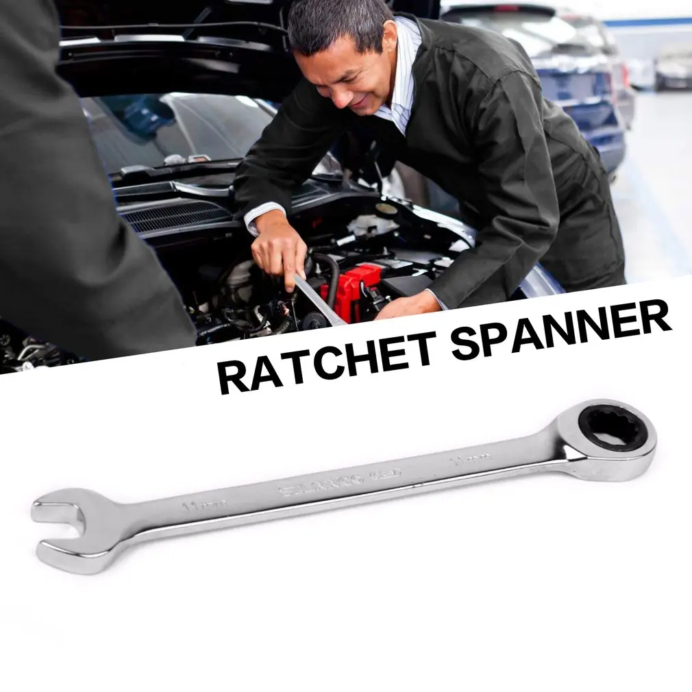 

7-32mm Chrome Vanadium Steel Ratchet Combination Wrench Set Torque Gear Spanner Wrenches Set and A Set of Key Hand Tools