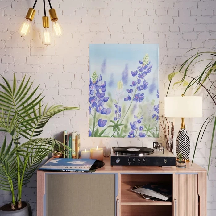 

Картины на холсте Home Blue украшения для шляпки современные красивые картины с изображением цветов в подарок настенные художественные принты ...