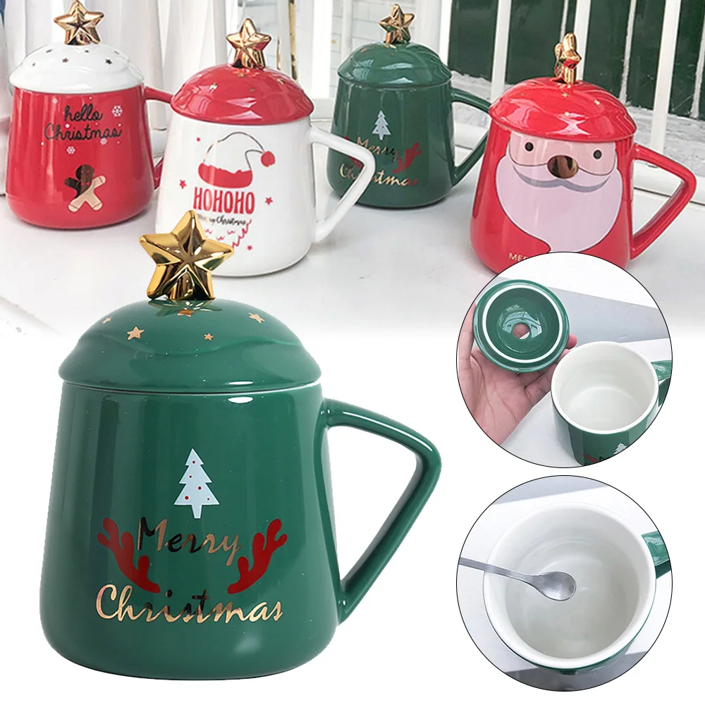 Креативная Милая мультяшная Рождественская керамическая кружка чайная чашка