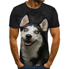 Мужская свободная футболка с коротким рукавом, Повседневная футболка с 3D-принтом, лето 2021