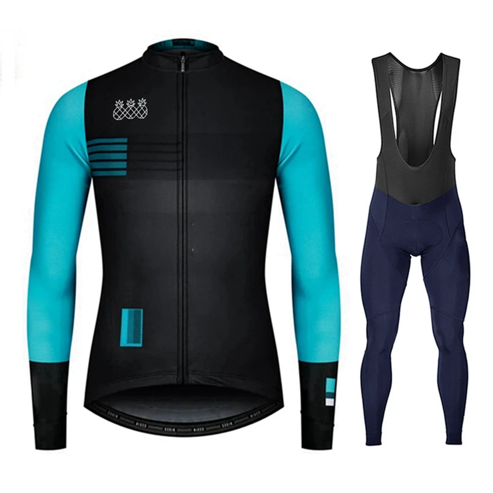 

Длинный зимний флисовый мужской костюм STRAVA для езды на велосипеде, одежда для езды на гоночном велосипеде, велосипедный костюм