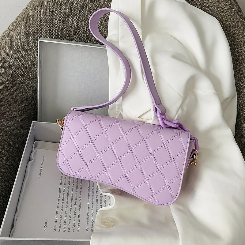 Роскошная кожаная сумочка Багет модные сумки на плечо для женщин 2020 трендовая