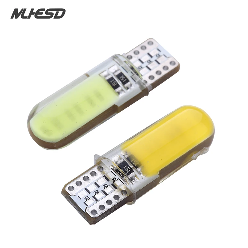 10 шт. T10 COB светодиодный W5W 194 168 12SMD парковочная лампа авто Клин габаритный фонарь с