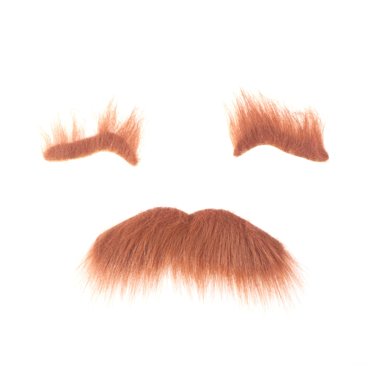 3pcs Novelty Halloween Costumes Self Adhesive Fake Eyebrows Beard Moustache Kit Facial Hair Cosplay Props Disguise Decoration