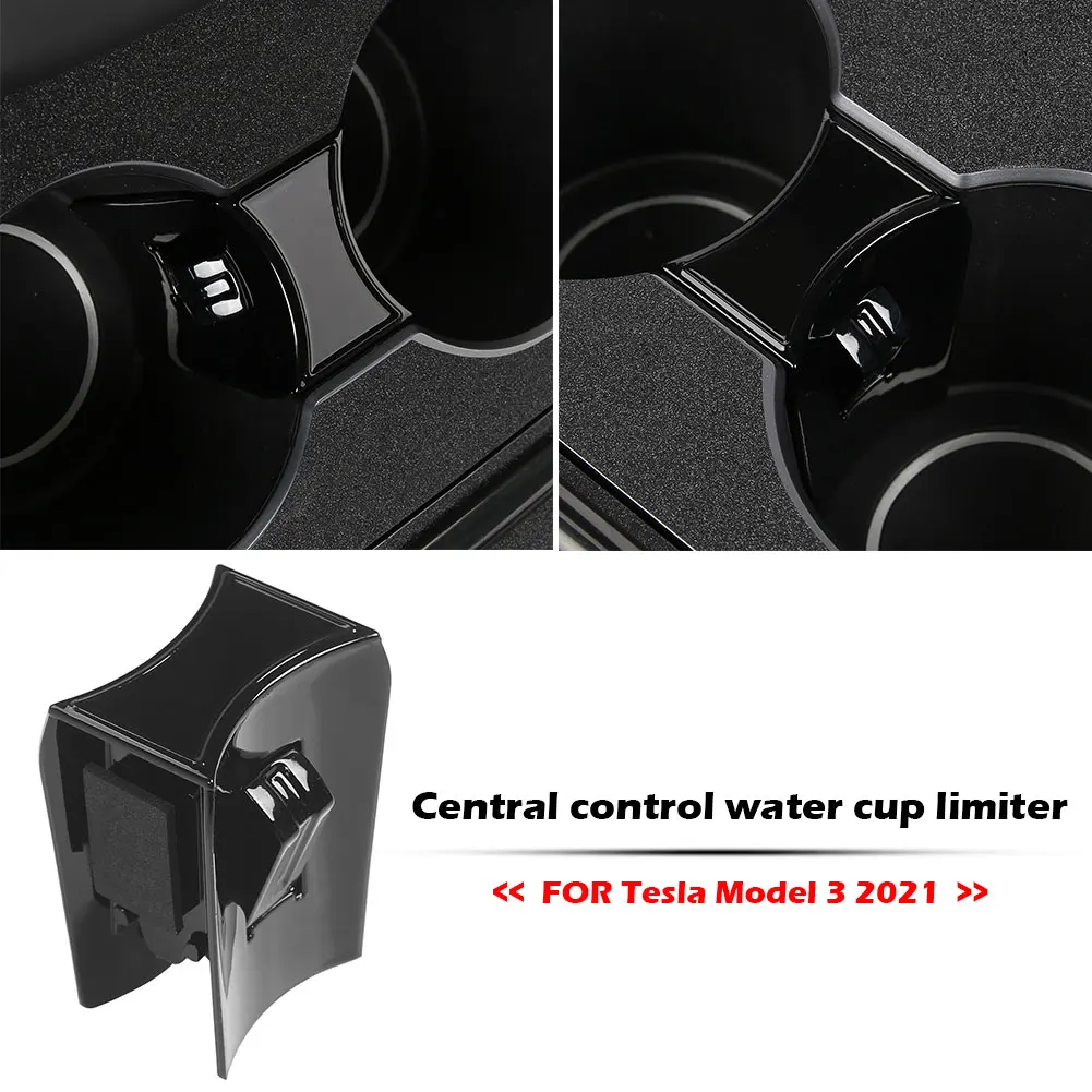 

Console Water Cup Slot Slip Limit Clip Center ABS Cup Holder Limiter Automobile Accessories for Tesla Model 3 2021 Accessories