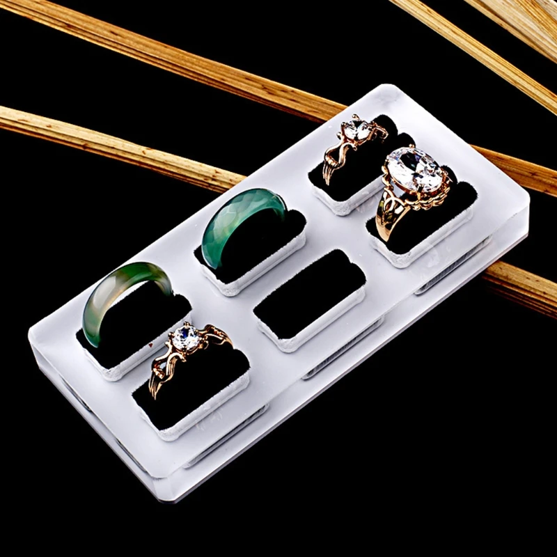 

Acrylic Jewelry Display Stand Jewelry Stand 6 Ring Holders Creative Jewelry Props Customization Ring Ornaments Rack