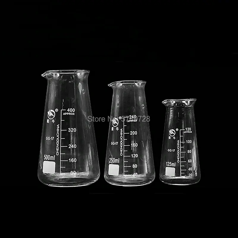 1 шт высокое боросиликатное стекло треугольная фляга конические мерный