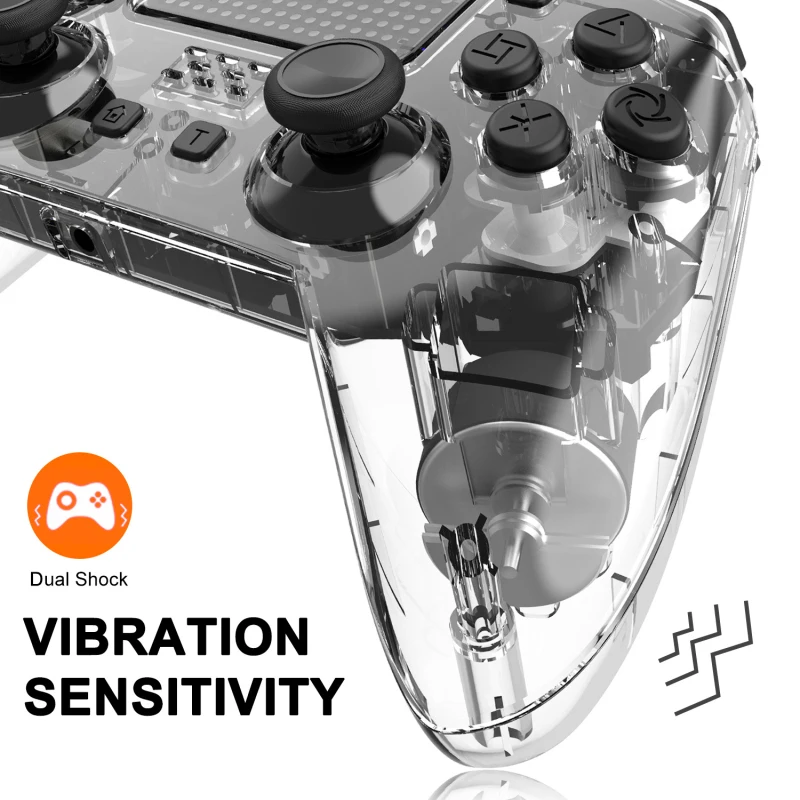 

2021 Wireless Bluetooth Gamepad For PS4 Built-in 600mah Battery With 6-Axis Handle Game Controller Dual Vibration Game Console