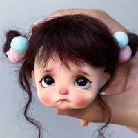 obitsu ob11 doll head bjd 11cm doll toys top quality chinese doll bjd ball joint doll head egger head with makeup with hair
