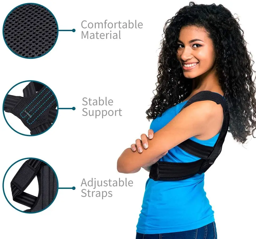 Posture Corrector Spine and Back Support Adjustable Breathable Brace Improves Providing Pain Relief Have M/L/XL | Красота и здоровье