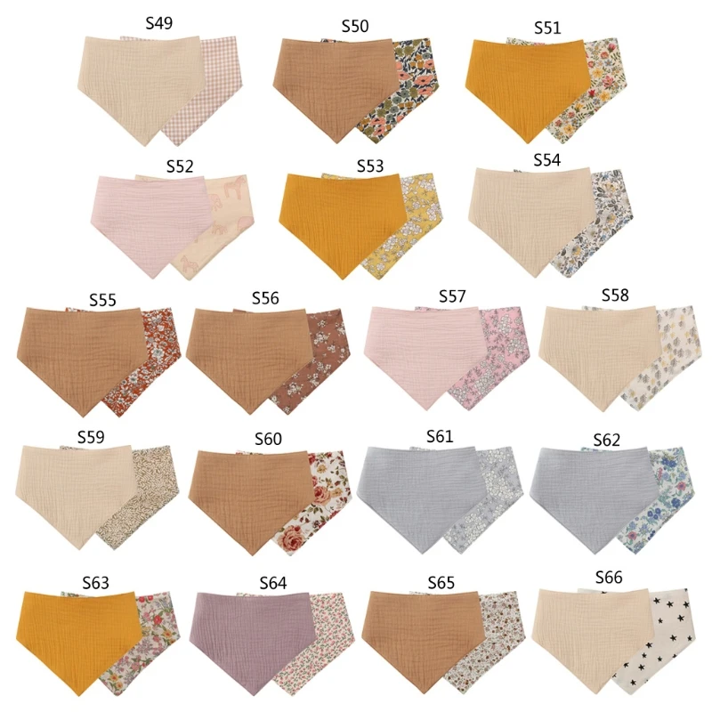 

Слюнявчик для кормления ребенка, Слюнявчик с двусторонней кнопкой, Мягкое хлопковое треугольное слюнявчик для новорожденных