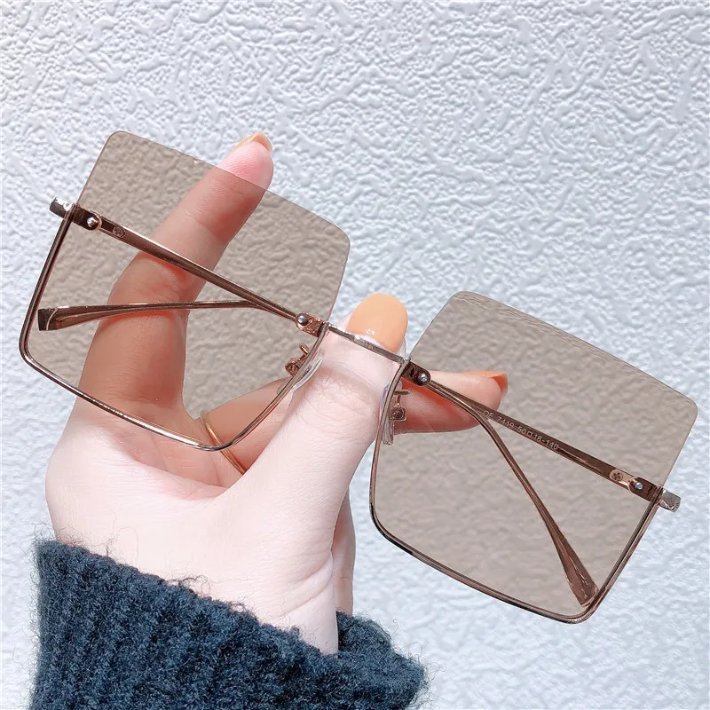 

2021 Rimless Sunglasses Fashion Sunglasses Women Tide Vasos Decorativos Vogue Lunette De Soleil Femme Vintage Zonnebril Dames