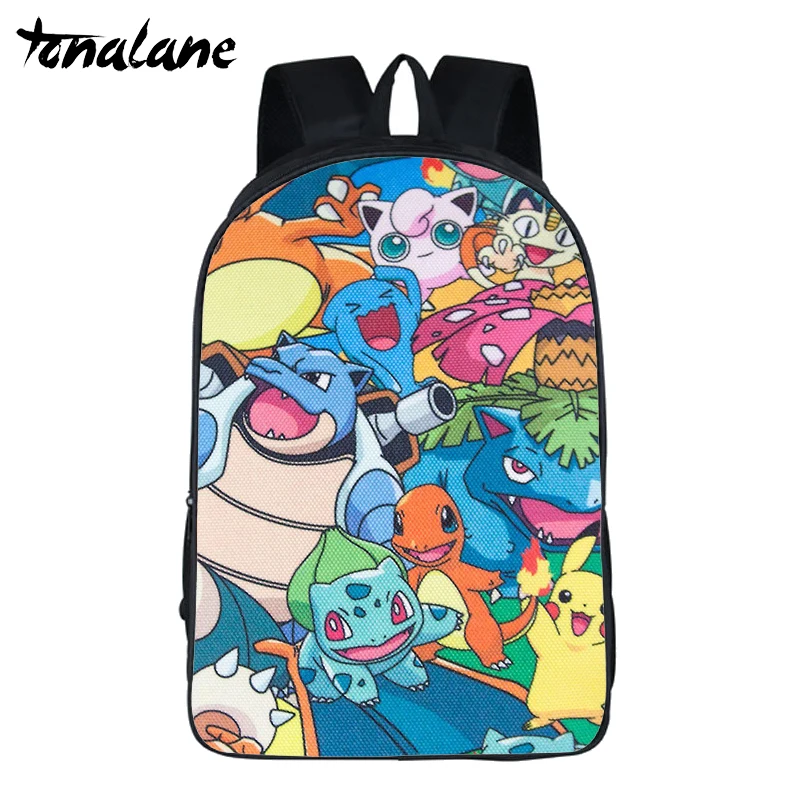 Крутой Покемон ребенок Пикачу рюкзак детские школьные сумки рюкзак Pokemon для подростков девочек мальчиков повседневные дорожные сумки - Цвет: 8