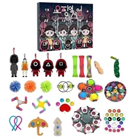 squid game 24 fidget advent calendar christmas blind box surprise anti stress relief toys sets gift squeeze countdown for kids