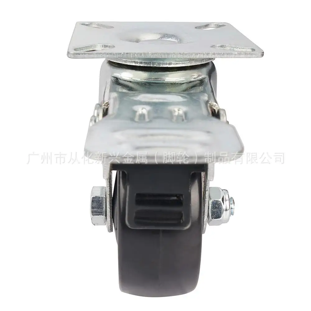 

1 Pc Light 2-inch Pvc Double Brake Universal Caster Mute Wear-resistant Tool