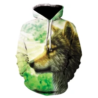 fashion animal 3d printed hoodie for men and women personalized design sweatshirt 3d sunset wolf harajuku hoodie