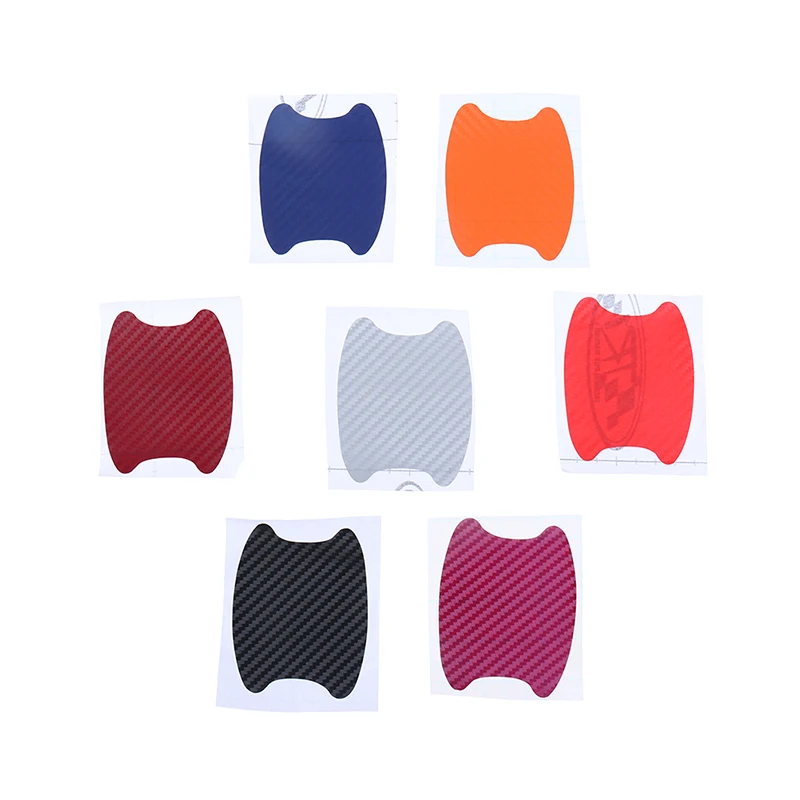 

4 шт./компл. Автомобильная дверная наклейка из углеродного волокна устойчивые к царапинам Cover Защитная пленка для ручки автомобиля внешние а...