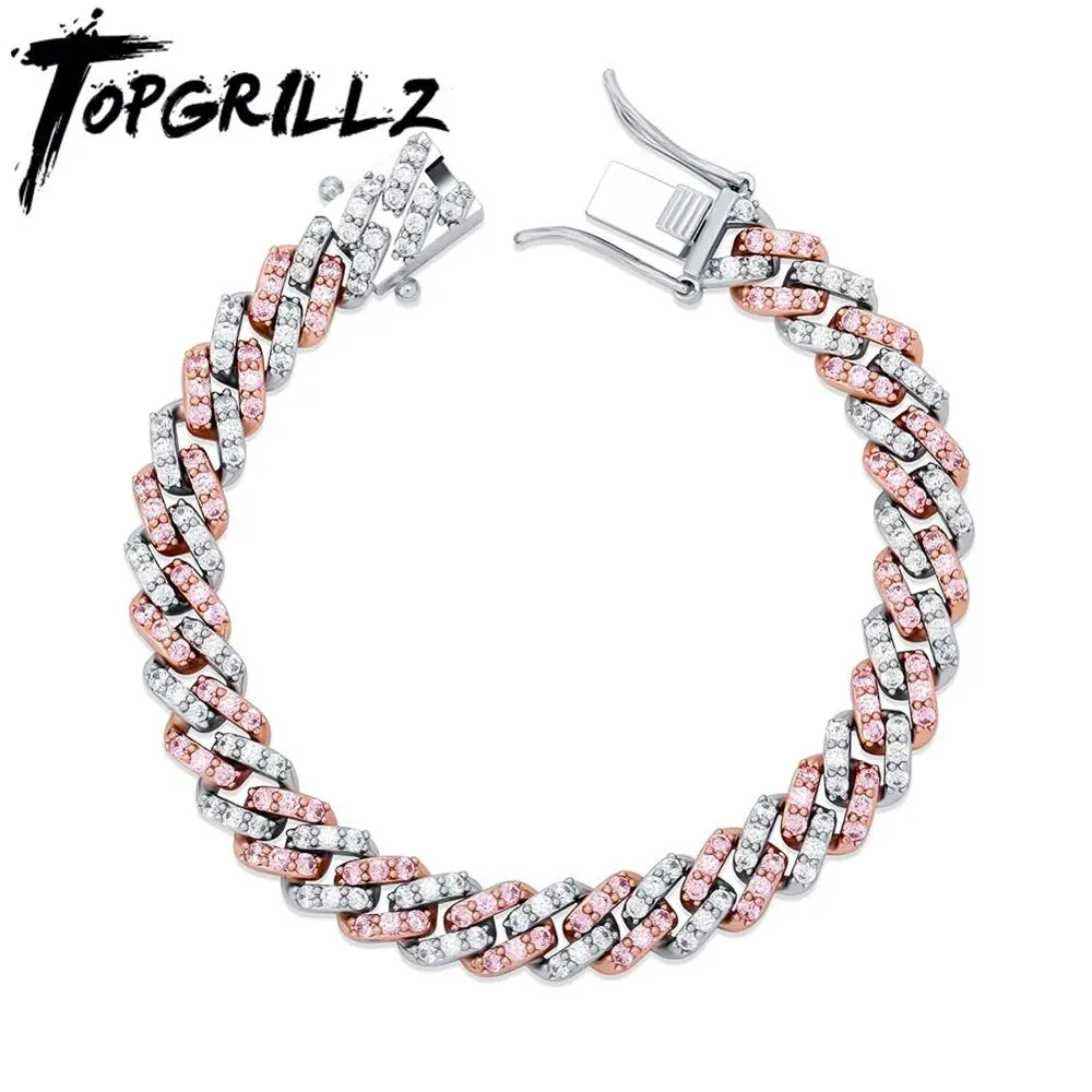 Женский браслет-цепочка TOPGRILLZ 8 мм Майами кубинское ювелирное изделие в стиле