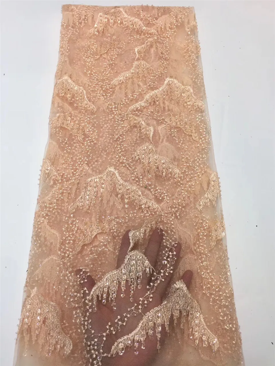 

African Lace Fabric 2020 High Quality Lace Nigeria Tulle Lace Fabric Evening Dress French Lace Fabric ZX3687