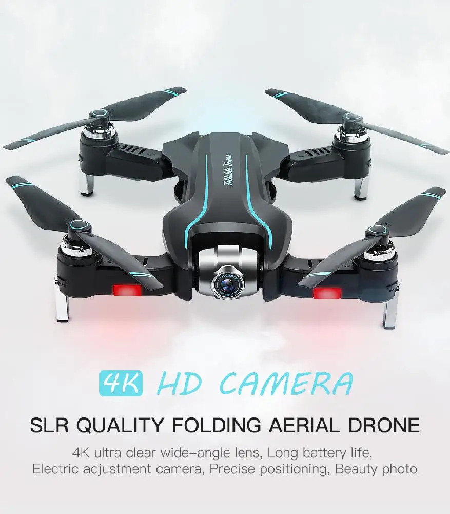 S17 Дрон 4k HD камера gps Дрон WiFi FPV 1080P без сигнала возврата RC вертолет полёт 15 минут Квадрокоптер Дрон с камерой