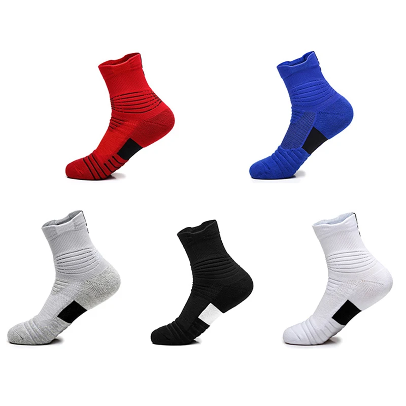 Высокое качество спортивные носки для мужчин Профессиональный баскетбольные