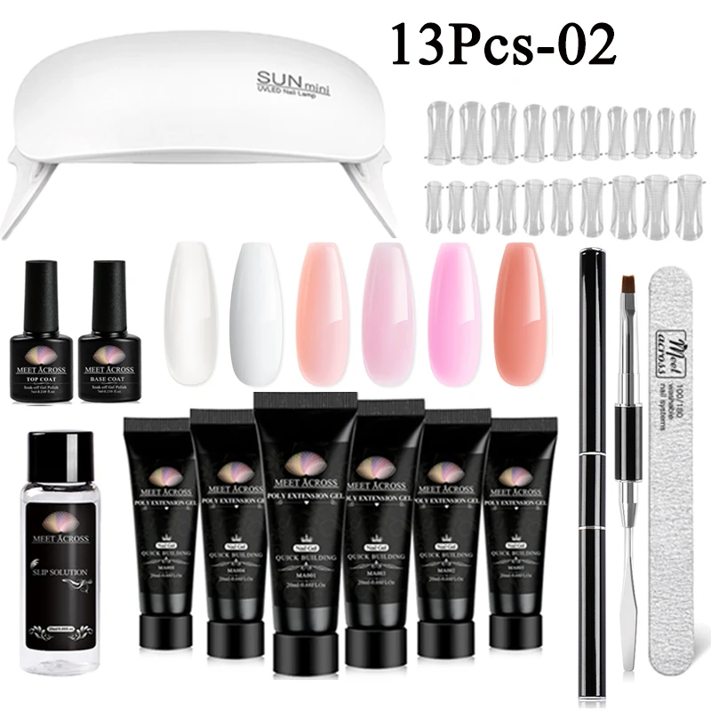 Набор гелей для ногтей 13 шт. акриловый полистроитель набор 20 мл | Красота и
